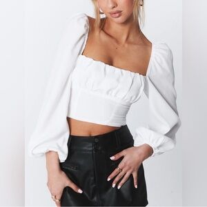 Princess Polly Ariah Long Sleeve Crop Top